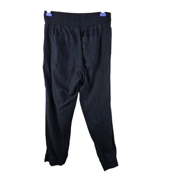 Pact Womens Black Organic Cotton Elastic Waist Jogger Pants Size S - Picture 2 of 6